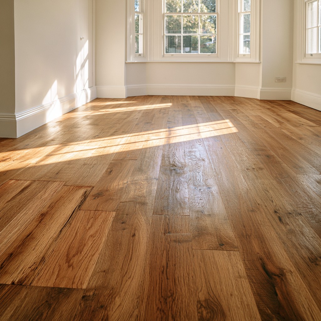 Hardwood floor repair in a Marin County home